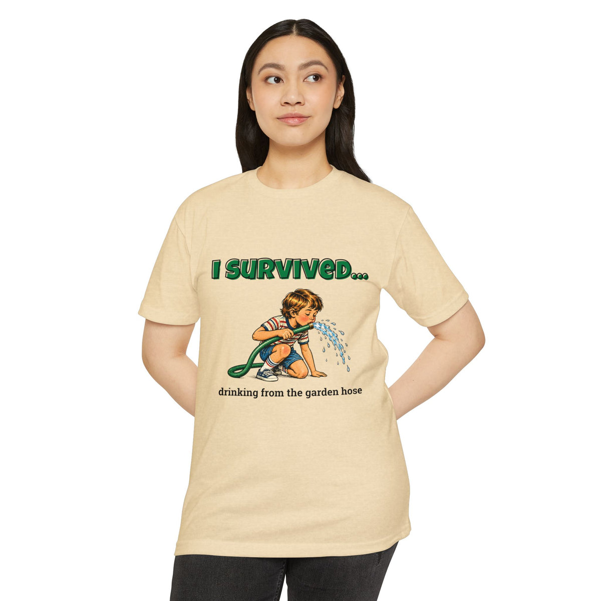 I Survived…Drinking from the Garden Hose | Retro T-Shirt