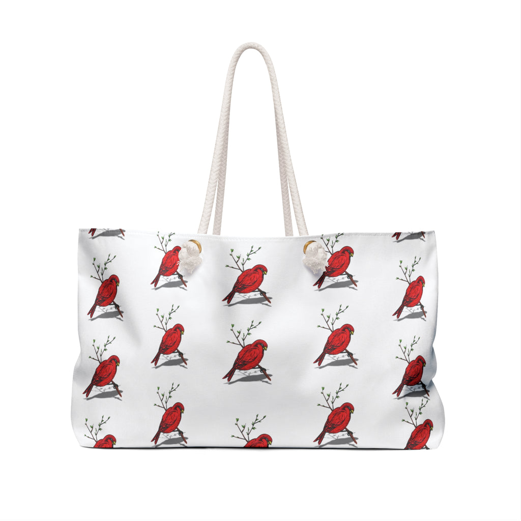 Red Cardinal Weekender Bag