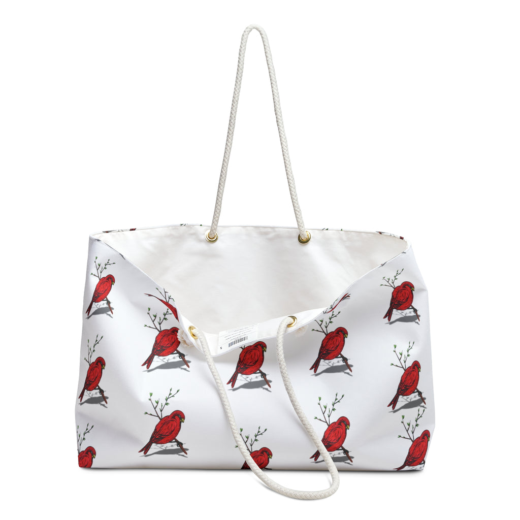Red Cardinal Weekender Bag