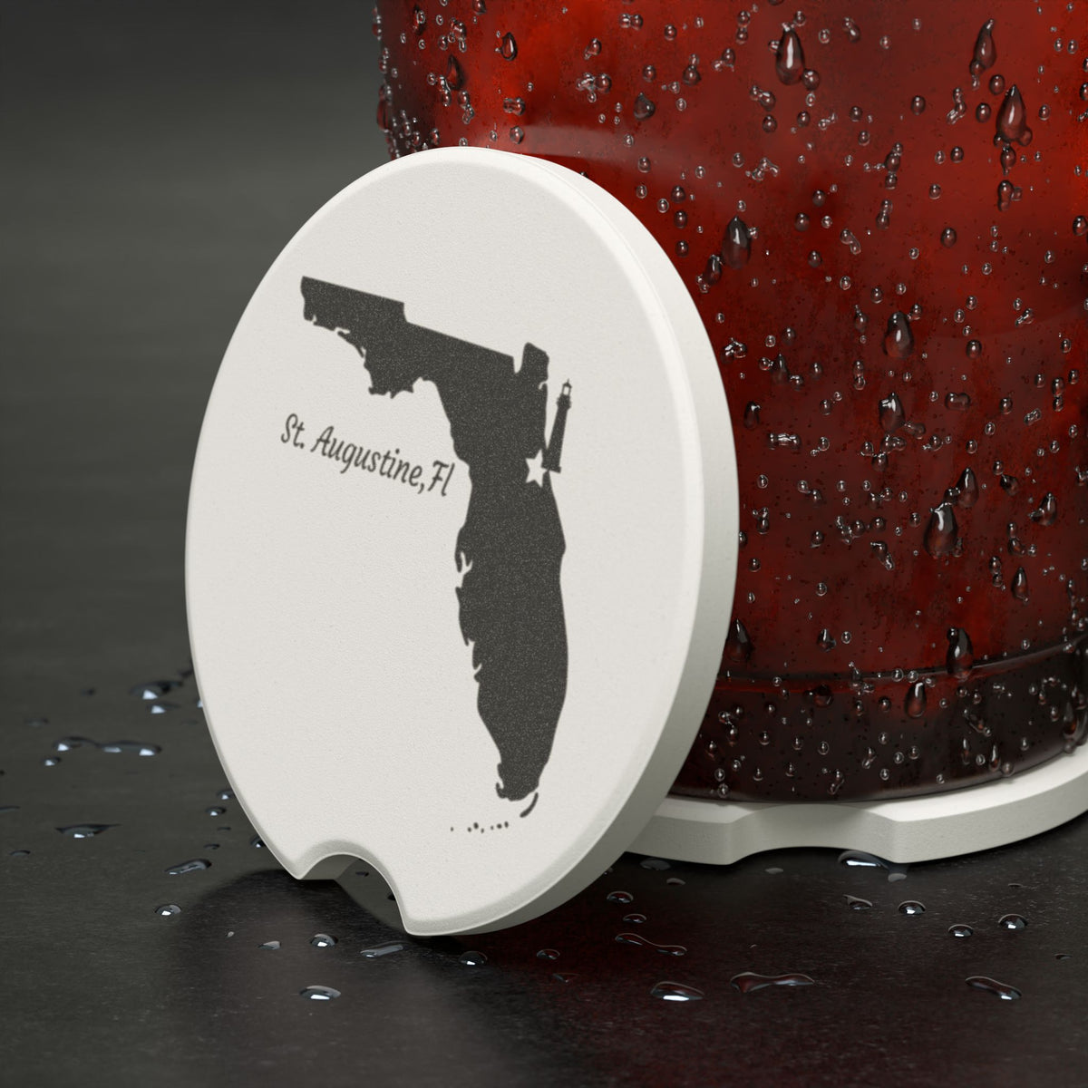St. Augustine Florida Souvenir Soapstone Car Coaster