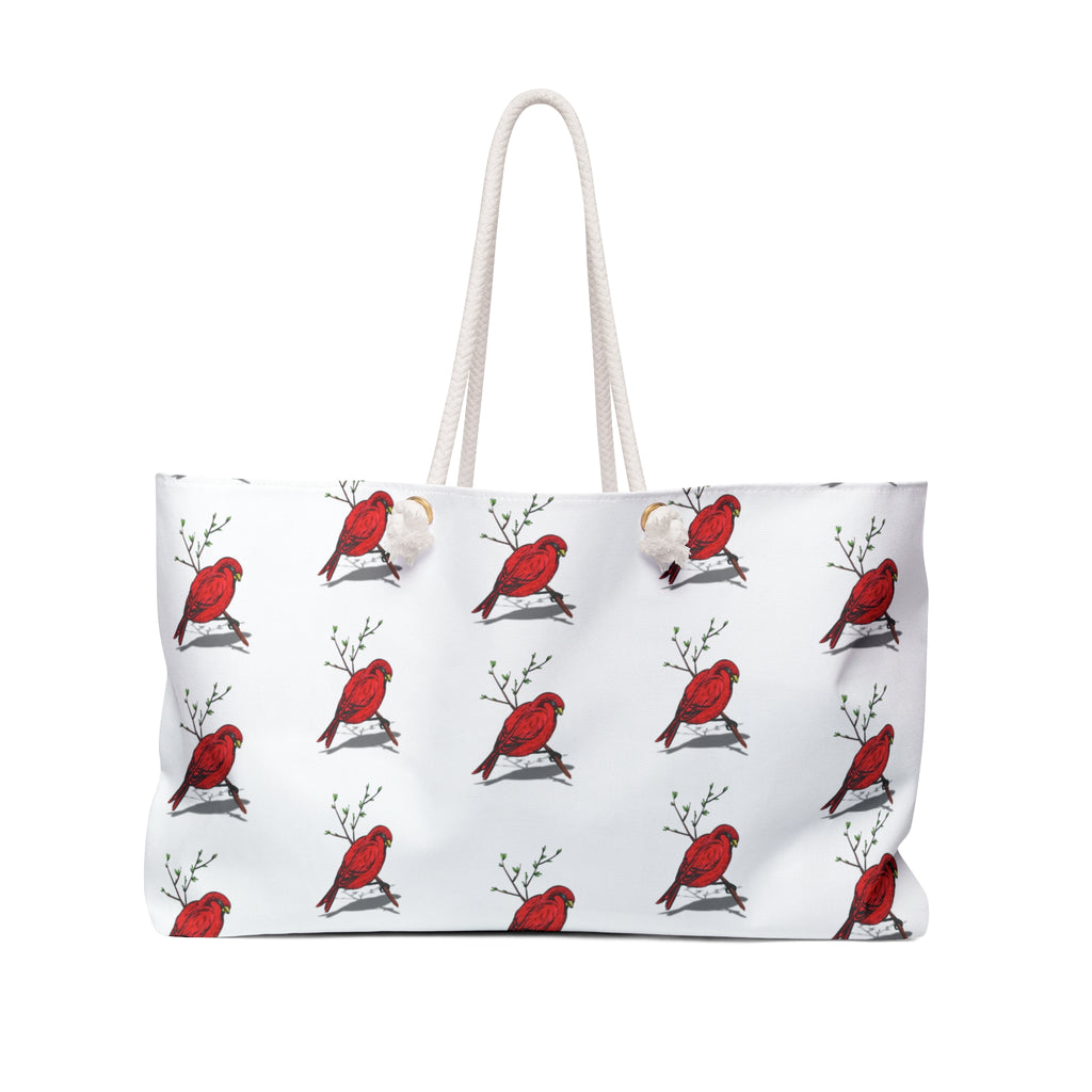 Red Cardinal Weekender Bag