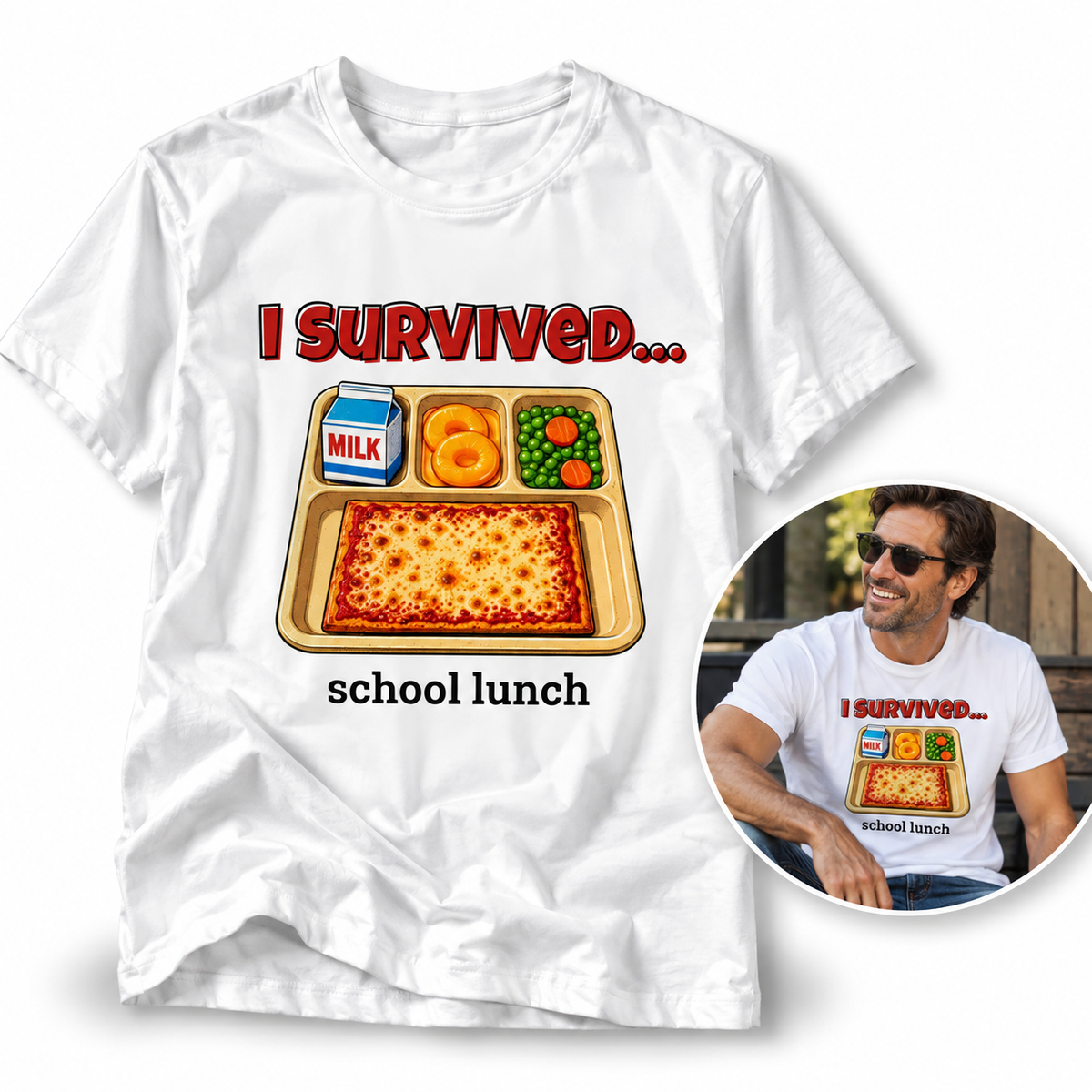 I Survived...School Lunch | Retro T-Shirt