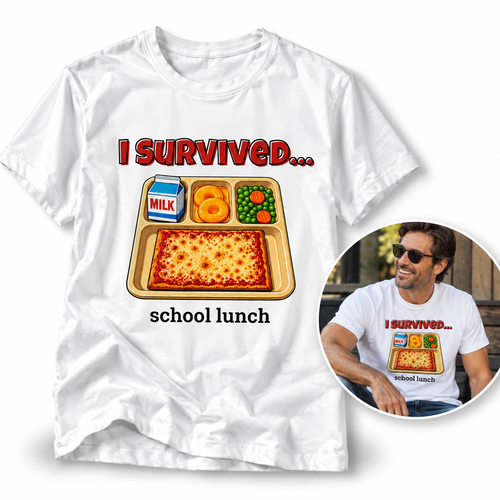 I Survived...School Lunch | Retro T-Shirt
